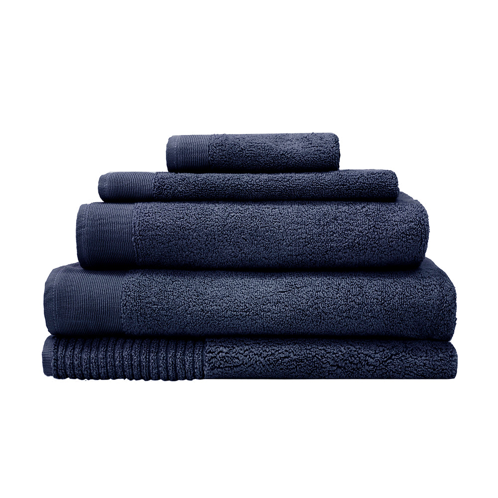 Elvire Face Washer 6 Pack Navy- Bambury