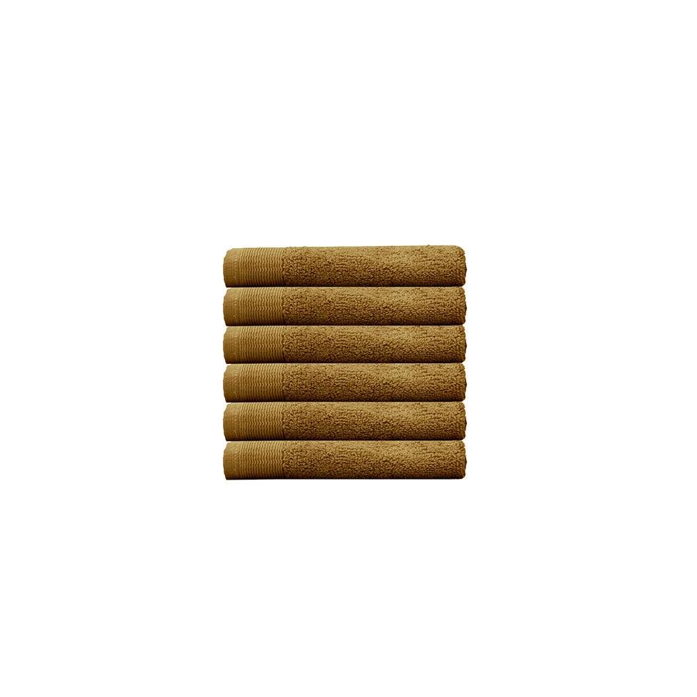 Elvire Face Washer 6 Pack Tobacco- Bambury
