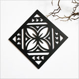 Black Acrylic Square: Tapa 2 Art Squares