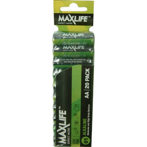 Max-Life Batteries Alkaline  AA 20-Pack