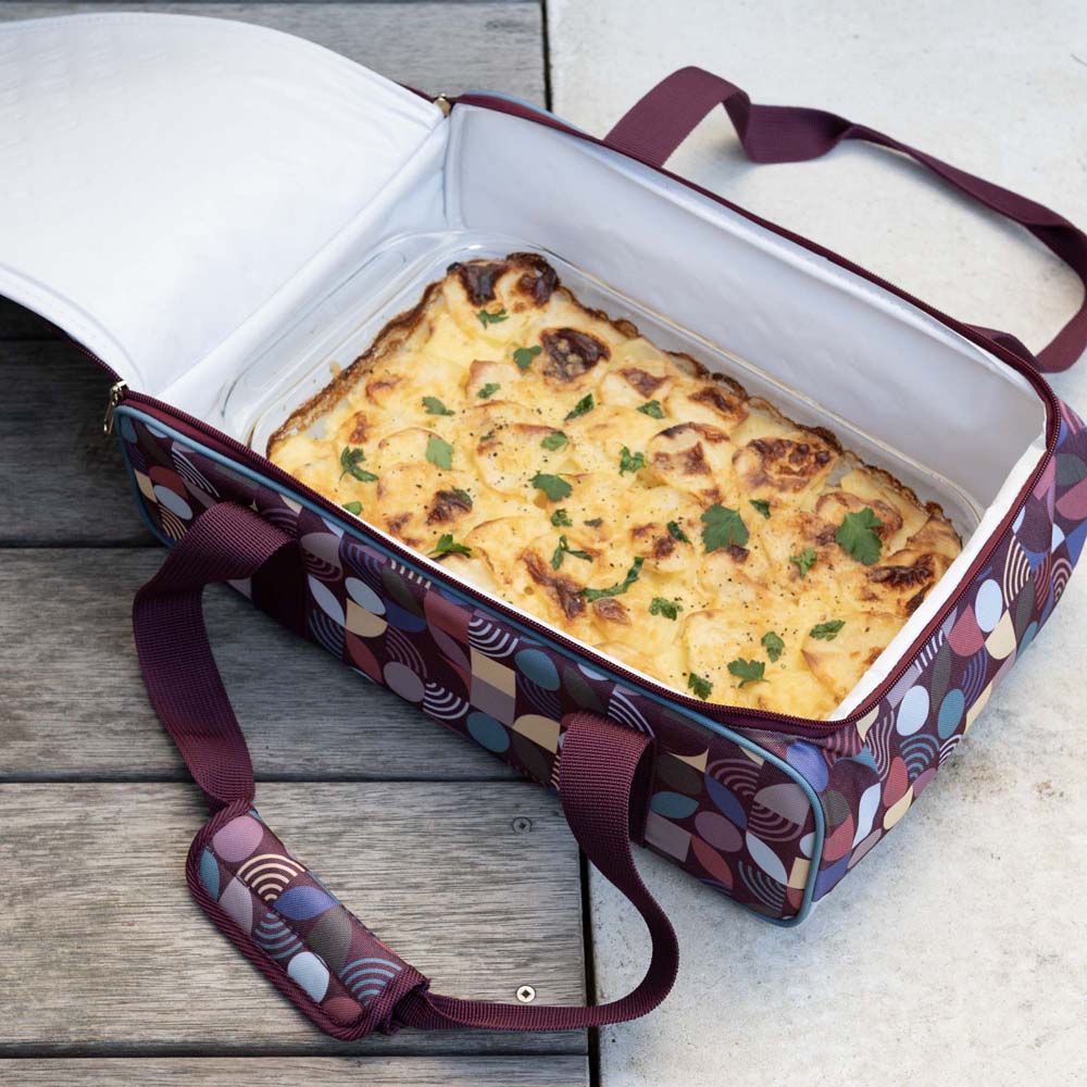 Aruna Insulated Rectangle Food Carrier 40 x 28 x 12cm Bambury