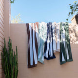 Classic Stripe 100% Cotton Beach Towel 95 x 175cm Bambury - Cocoa