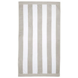 Classic Stripe Beach Towel Pebble- Bambury