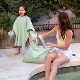 HiLo Cotton Towelling Beach Tote Bag 48 x 38cm Bambury - Solana Mint