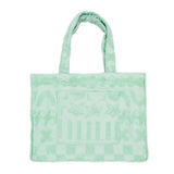HiLo Cotton Towelling Beach Tote Bag 48 x 38cm Bambury - Solana Mint