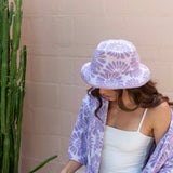 HiLo Cotton Towelling Bucket Hat One Size Bambury - Daisy Lilac