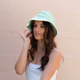 HiLo Cotton Towelling Bucket Hat One Size Bambury - Solana Mint