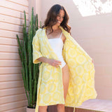 HiLo Cotton Towelling Short Robe S/M Bambury - Daisy Butter