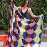 Tessa Jacquard Cotton Beach Blanket Towel 170 x 170cm Bambury