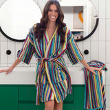 Prism 100% Cotton Terry Short Bath Robe S/M Bambury