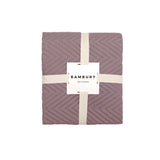 Herringbone Polyester Microfibre Bed Runner 270 x 60cm Bambury - Mauve