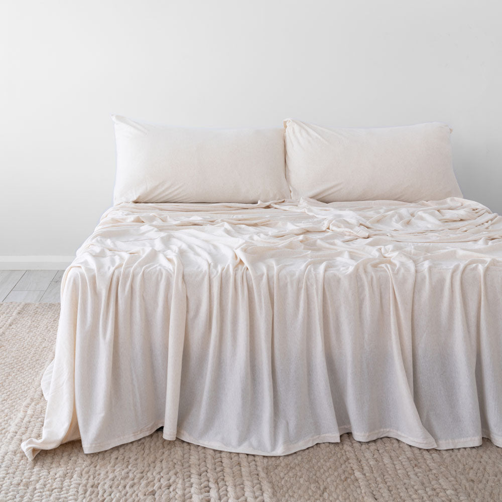 BedT Organica Cotton Tencel Sheet Set Bambury - Split King Stone
