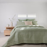 Flinders Coverlet Set Sage Single / Double - BAMBURY