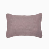 Herringbone Embossed Coverlet Set Mauve Q/K - Bambury