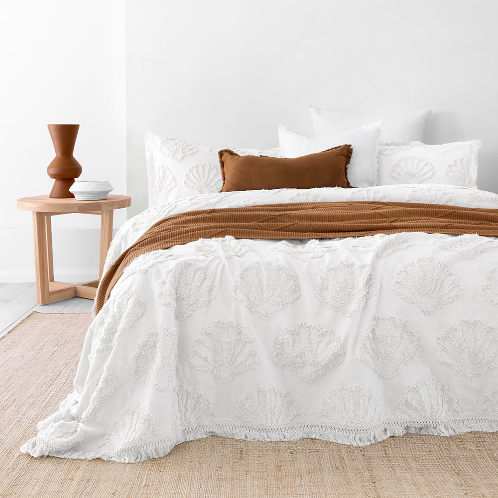 Hydra Coverlet Set White Single/Double- Bambury