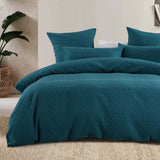 Luna Jacquard Teal European Pillowcase - Bambury