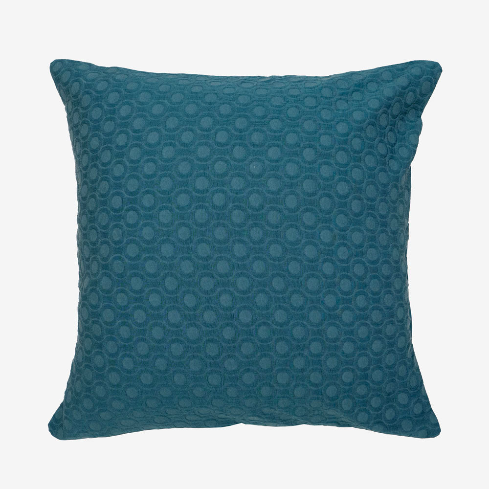 Luna Jacquard Teal European Pillowcase - Bambury