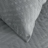 Panama Jacquard Steel European Pillowcase - Bambury