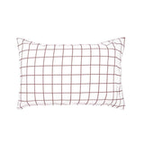 Grid Boysenberry Flannelette Duvet / Quilt Cover Set Queen - Bambury