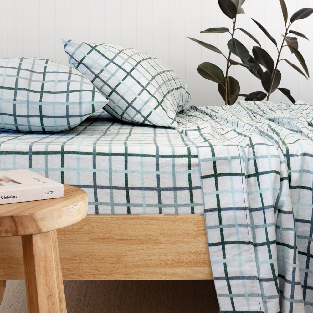 Campbell Flannelette Sheet Set Queen