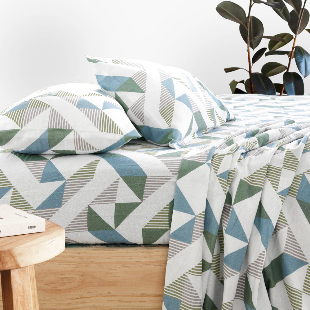 Onslow Flannelette Sheet Set Single - Bambury