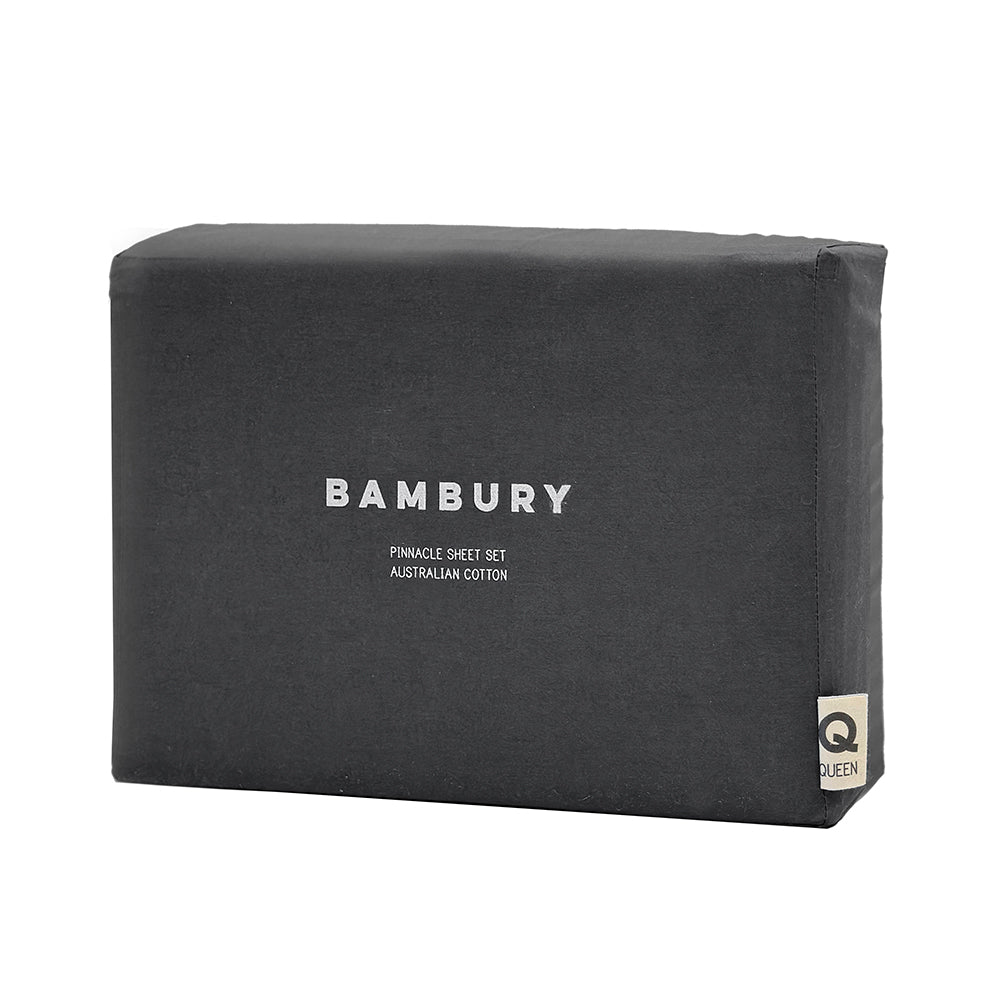 Pinnacle Sheet Set Charcoal King- Bambury