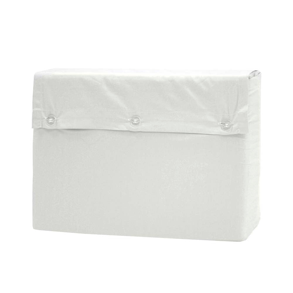 Single sheet set in Pinnacle White made of high-quality Australian Cotton, gentle, durable, and Oeko-Tex certified.