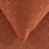Luna Jacquard Duvet / Quilt Cover Set Rust King - Bambury