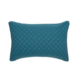 Luna Jacquard Duvet / Quilt Cover Set Teal Queen - Bambury