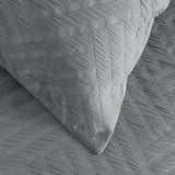 Panama Jacquard Duvet / Quilt Cover Set Steel King - Bambury