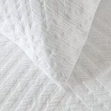 Panama Jacquard Duvet / Quilt Cover Set White King - Bambury