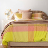 Sullivan Yarn-Dyed Cotton Quilt Cover Set Bambury - Queen Sunshine