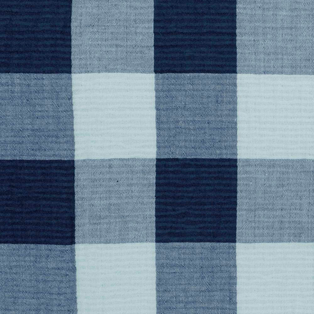 Willow Cotton Gauze Quilt Cover Set Bambury - Double Blue