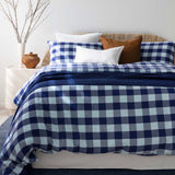 Willow Cotton Gauze Quilt Cover Set Bambury - Queen Blue