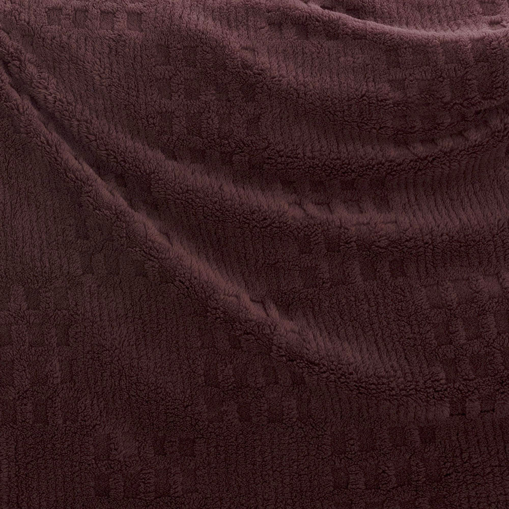 Lattice Sherpa Blanket Raisin Double/Queen - Bambury