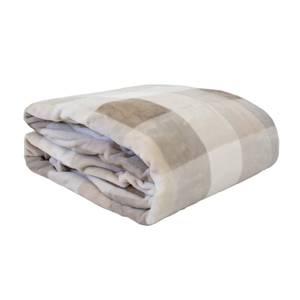 Charlie Ultraplush Blanket Nougat Super King