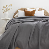 Carson Wool Bamboo Blanket Slate King - Bambury