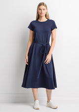 Grace Womens T-Shirt Midi Dress - Black