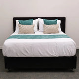 Elegant chenille bed runner in King/Super King size, double-sided with tailored edges for a luxurious bedroom touch.