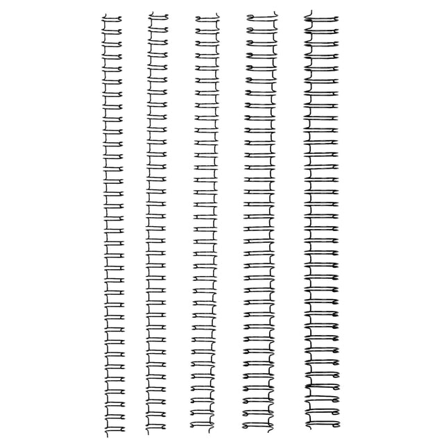 GBC Binding Wire 34 Loop 12.5mm in black, pack of 100, perfect for securely binding and professionally presenting documents.