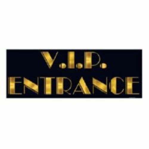 Stylish double-sided VIP Entrance Sign Cardboard, 20cm x 55cm, perfect for red carpet events and exclusive parties.