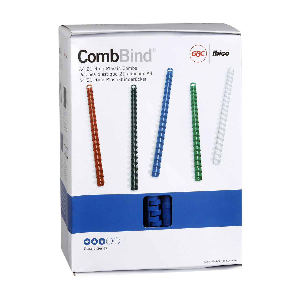 GBC Binding Comb 19mm Blue Pk100