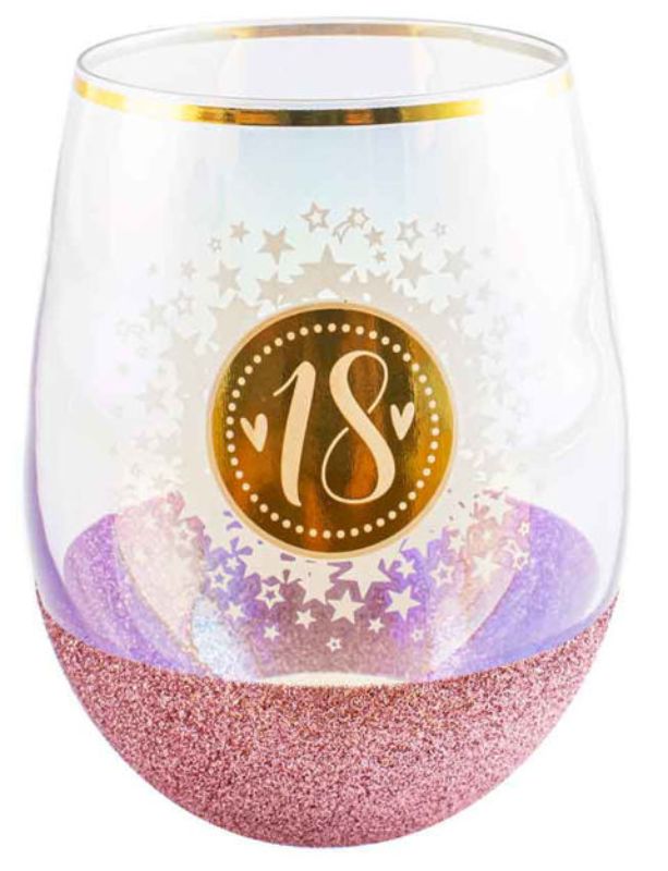 Elegant 600ml stemless wine glass with a shimmering finish, perfect for stylish entertaining and everyday use.