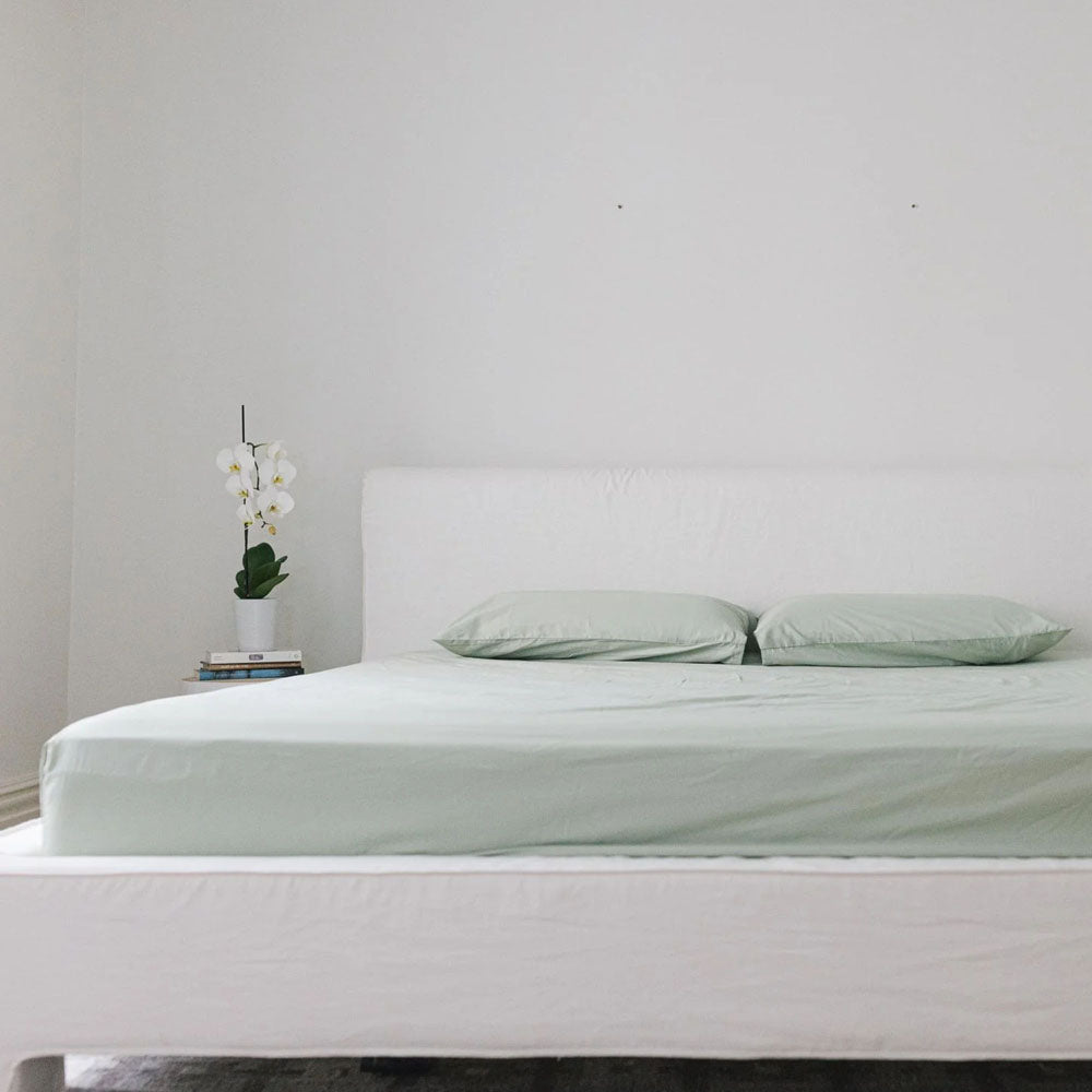 Desert Sage Fitted Sheet And Pillowcase Set King Single - Bambury
