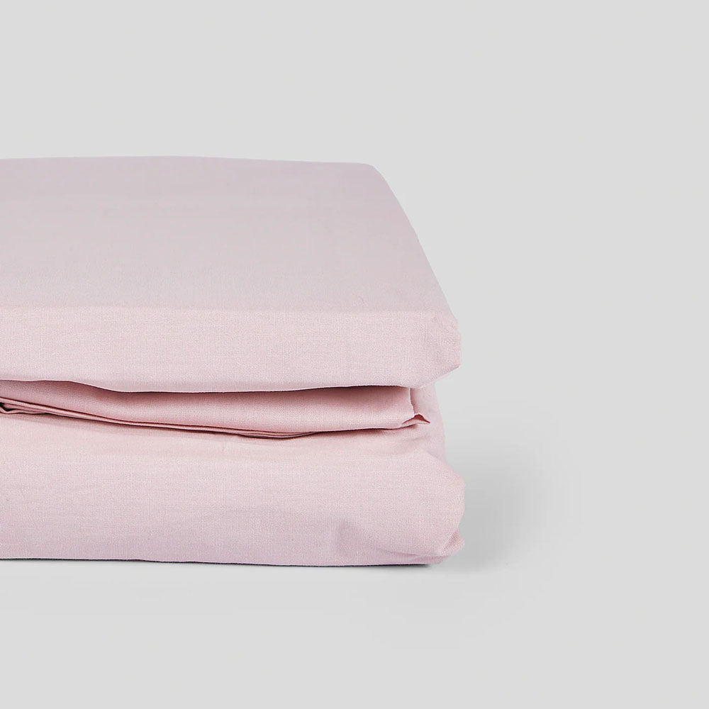 Pink Salt Fitted Sheet And Pillowcase Set Double - Bambury