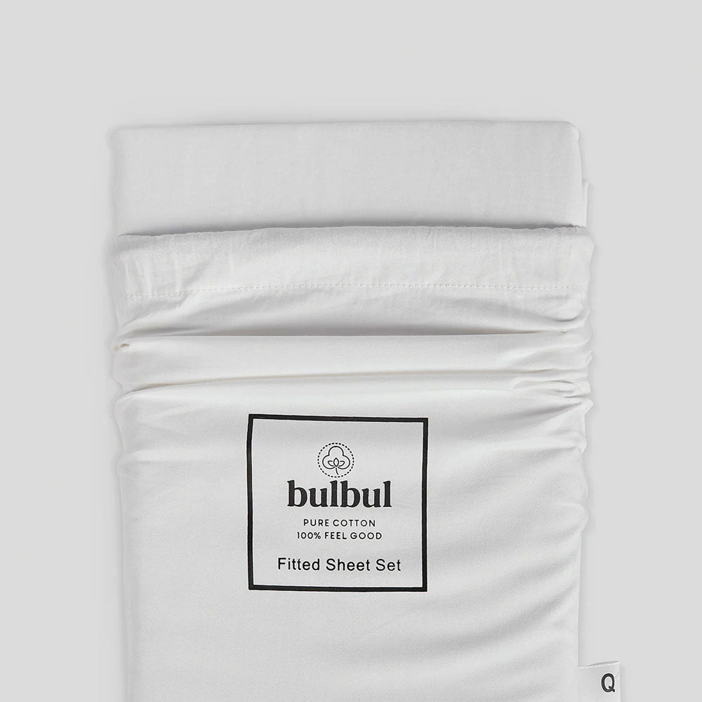 Snow White Fitted Sheet And Pillowcase Set Queen - Bambury