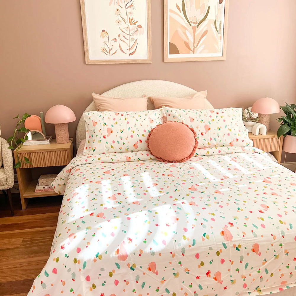 Color Play Organic Cotton Duvet / Quilt Cover Set Single - Bambury