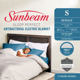 ANTIBACTERIAL ELECTRIC BLANKET - Sunbeam SLEEP PERFECT SINGLE (90cm x 187cm)