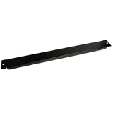 1U Rack Blank Panel in black, made of 1.2mm steel, enhances server airflow and aesthetics in 19in racks.