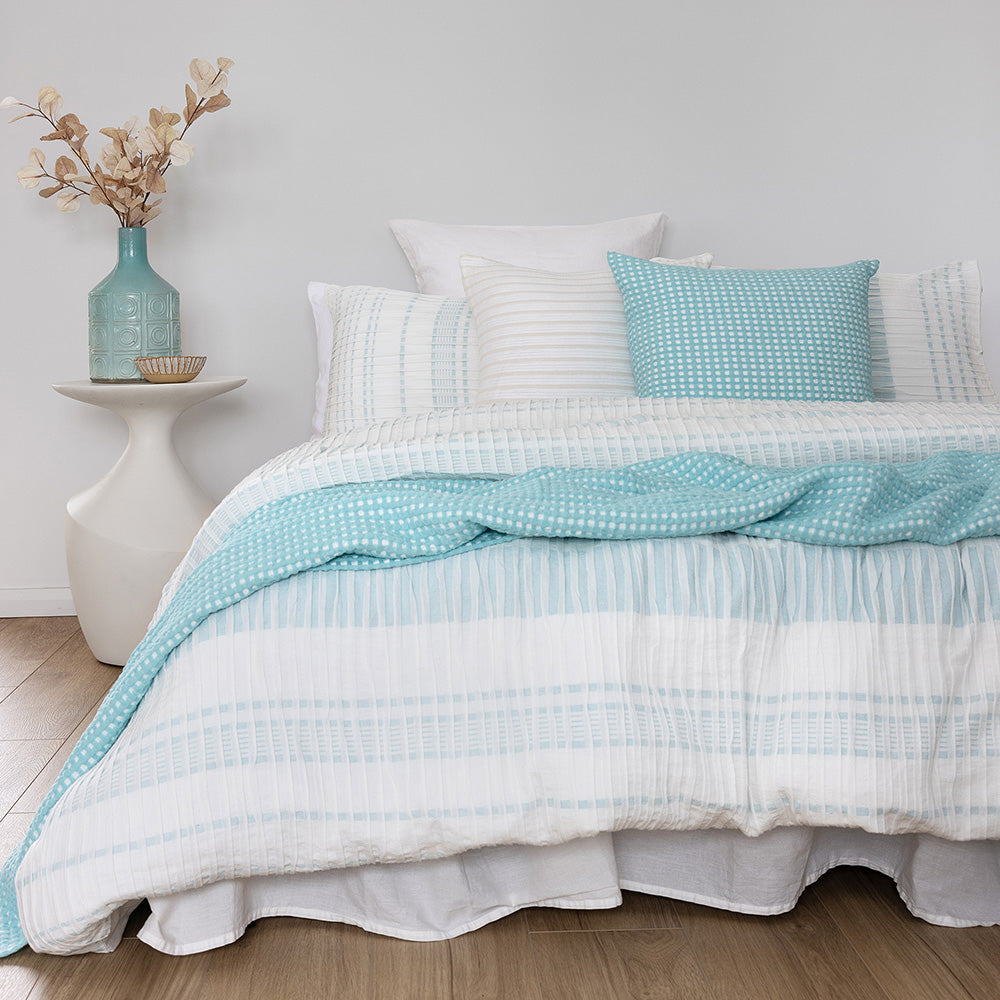 Dora Square Cushion Aqua